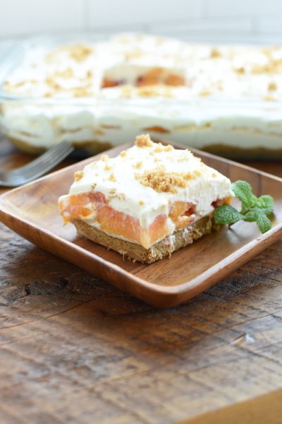 No Bake Peaches And Cream Dessert Nobiggie