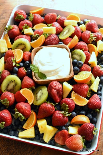 Sour Cream Cream Cheese Fruit Dip | NoBiggie