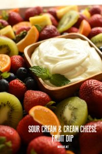 Sour Cream Cream Cheese Fruit Dip | NoBiggie
