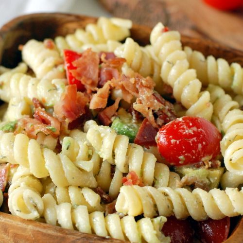 Blt Avocado Pasta Salad Nobiggie