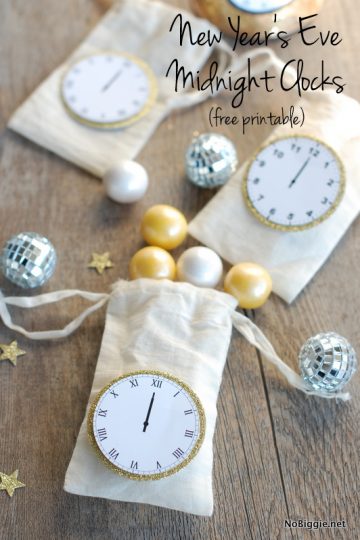 New Year's Eve Midnight Clock Printable | NoBiggie.net