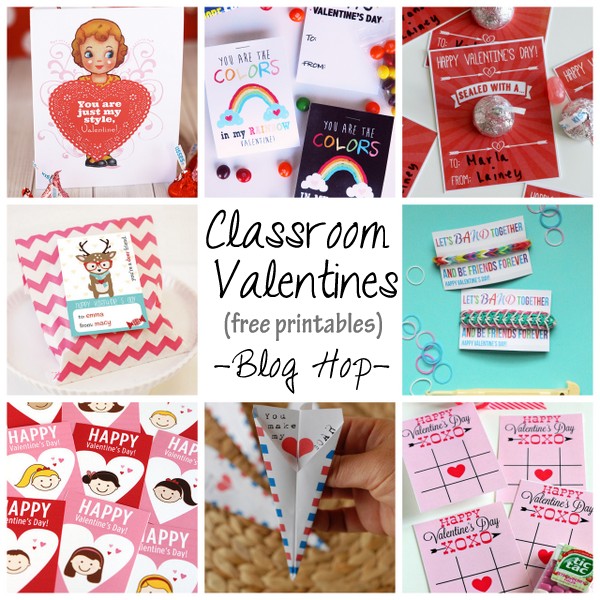 Classroom Printable Valentines a blog hop