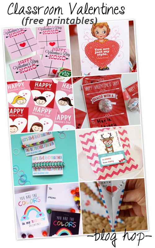 Classroom Valentine printables and a blog hop