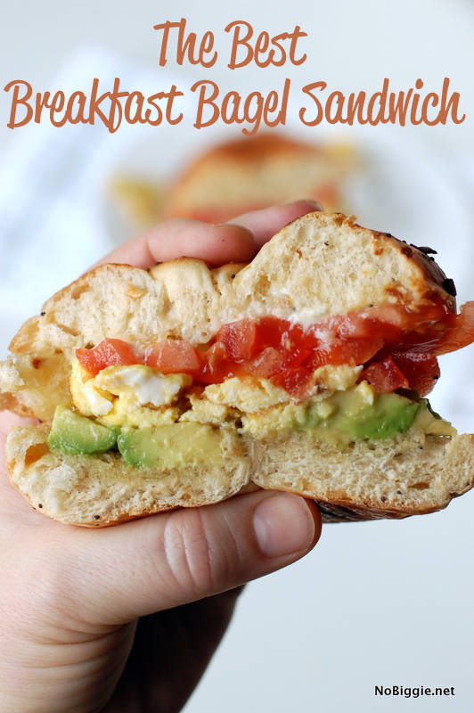 The Best Breakfast Bagel Sandwich | NoBiggie.net