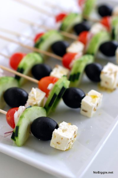 Greek Salad on a Stick | NoBiggie