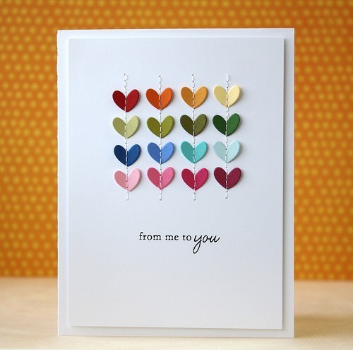 Stitched Hearts card