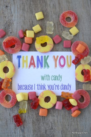 Free Printable Candy Thank You Note | NoBiggie