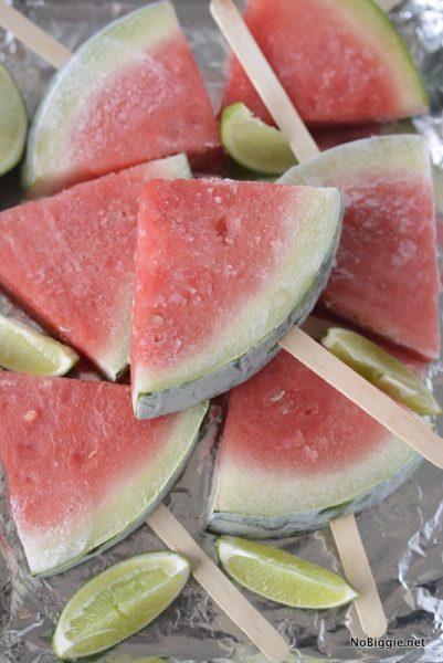 Frozen Watermelon Popsicles | NoBiggie