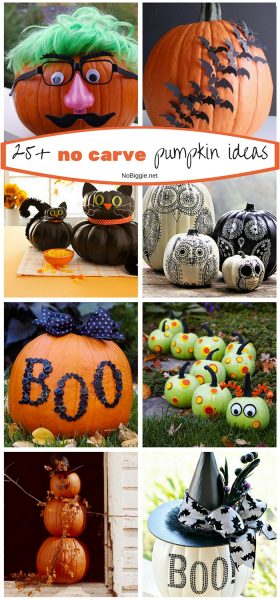 25+ No Carve Pumpkin Ideas | NoBiggie