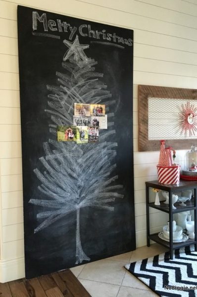 Chalkboard Christmas Card Display 