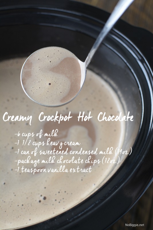 Slow Cooker Hot Chocolate - Dinner at the Zoo