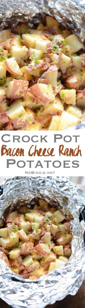 Crock Pot Bacon Cheese Ranch Potatoes | NoBiggie