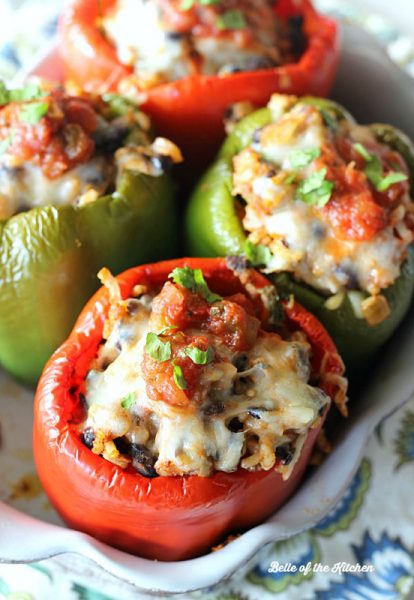 Quinoa and Black Bean Stuffed Peppers