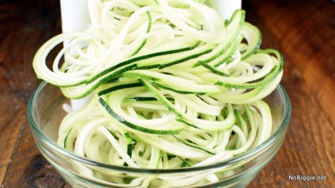 One Pot Creamy Shrimp with Zucchini Noodles