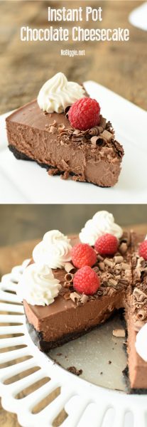 Instant Pot Chocolate Cheesecake (with recipe video)| NoBiggie.net