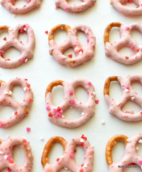 Valentine Dipped Pretzels