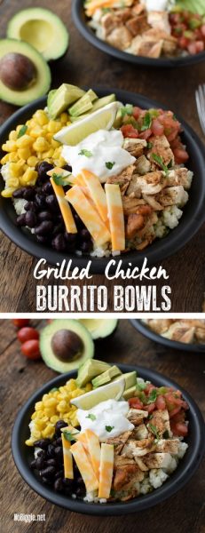 Grilled Chicken Burrito Bowls | NoBiggie