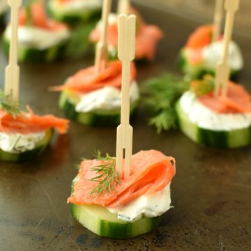 Smoked Salmon Cucumber Bites | NoBiggie