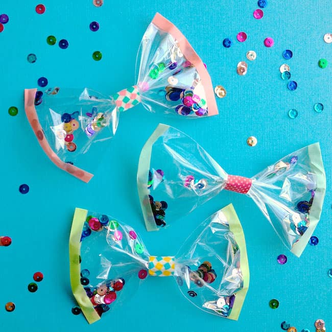 Confetti Bows | 25+ Confetti Party Ideas